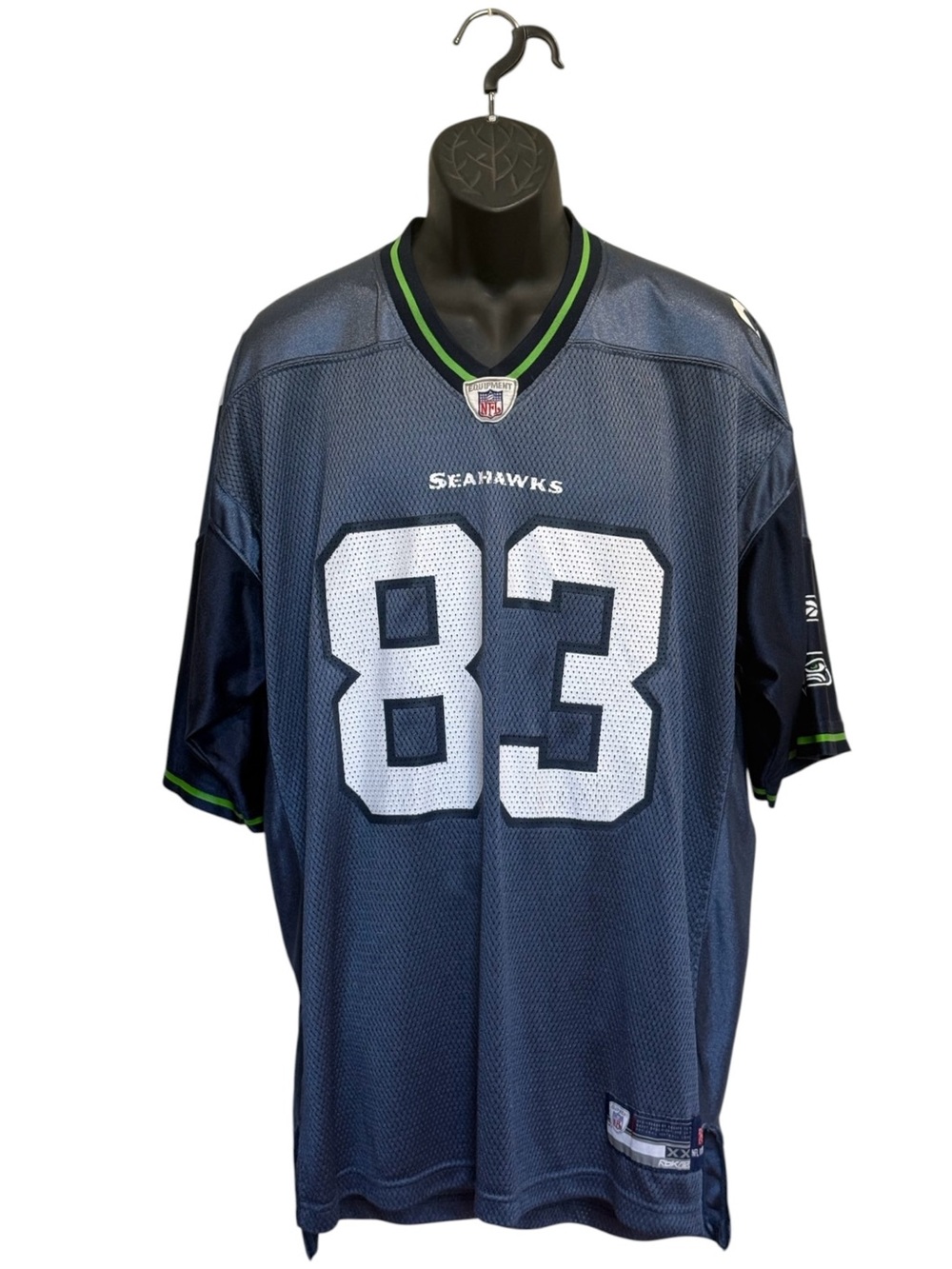 VTG Reebok NFL Seattle Seahawks Deion Branch 83 Jersey Men Size XXL Blue